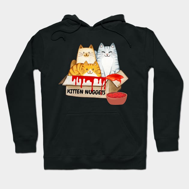 Kitten Nuggets Cat Lover Design Hoodie by Museflash